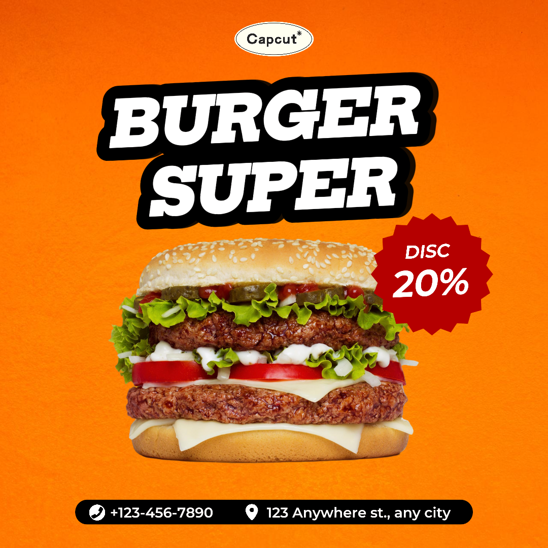 Publicação no Instagram da promoção do hambúrguer