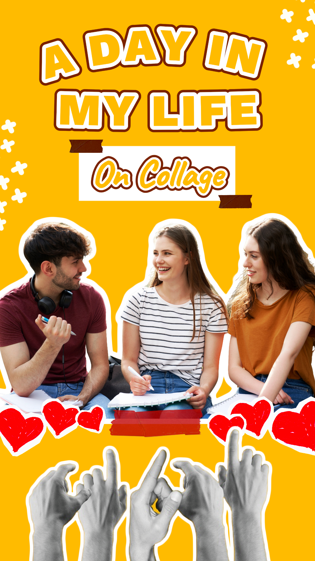 poster pemasaran tiktok thumbnail tiktok sampul video tiktok sehari dalam hidup saya di kolase